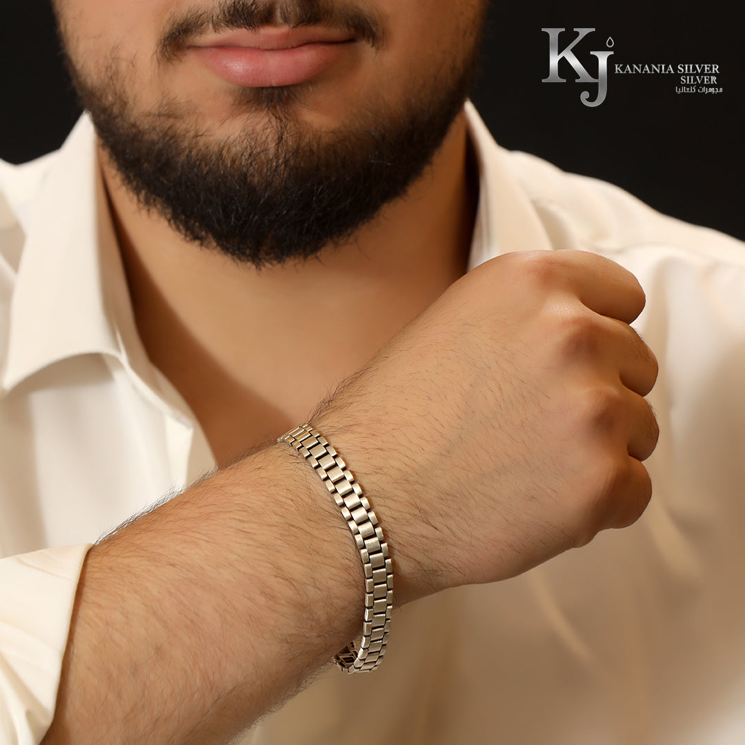 925 Sterling Silver Men’s President Link Bracelet – Luxury Watch Style Chain Chunky Masculine Executive Wrist Statement Jewelry